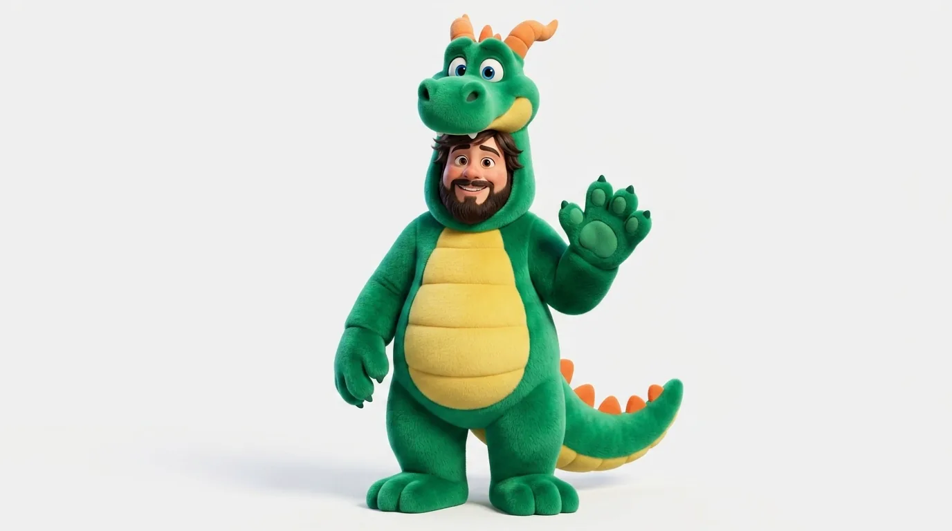 Generated character — Drake (Dragon costume · 3D)